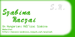 szabina maczai business card